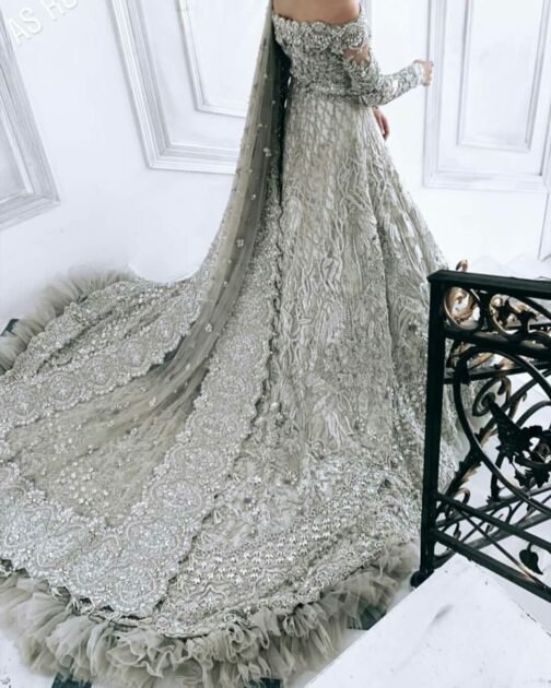 Long tail walima maxi design is available in different colors according to requirement