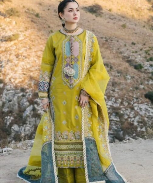 Lawn suit designer outfit with premium fabric and beautiful design